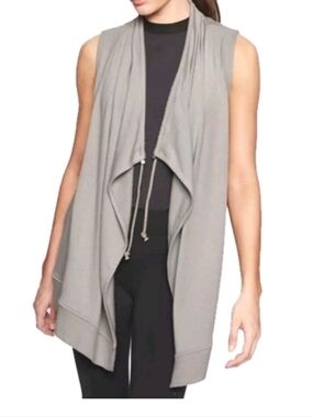 Athleta Sleeveless Drape Front Vest Sz M